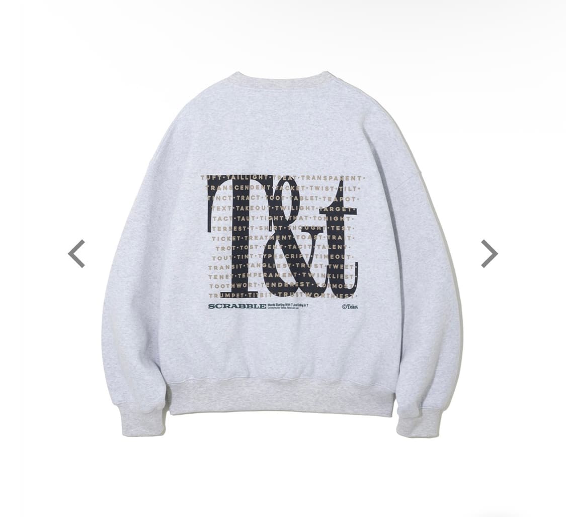 테켓 맨투맨 멜란지그레이 m 상품이미지2