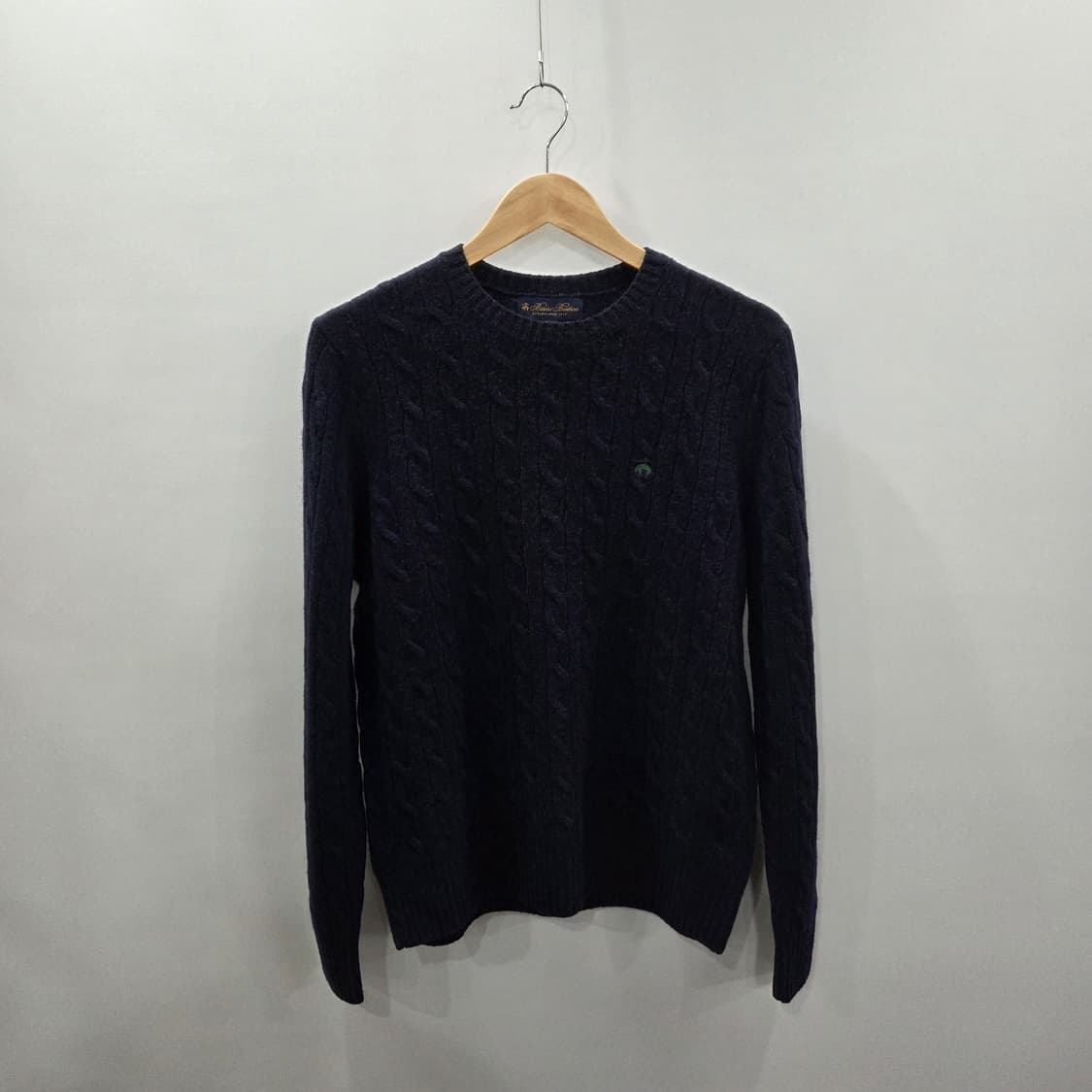 브룩스브라더스 램스울 케이블 니트 네이비 S 상품이미지1