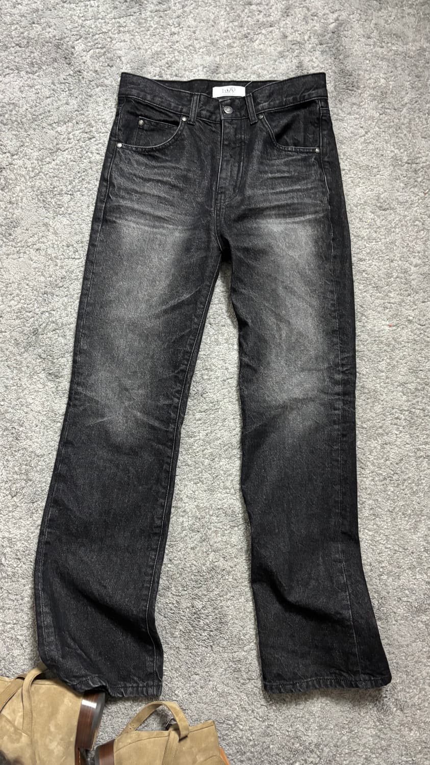 엘무드 아키라 플레어 데님 워시드 블랙 44 상품이미지3