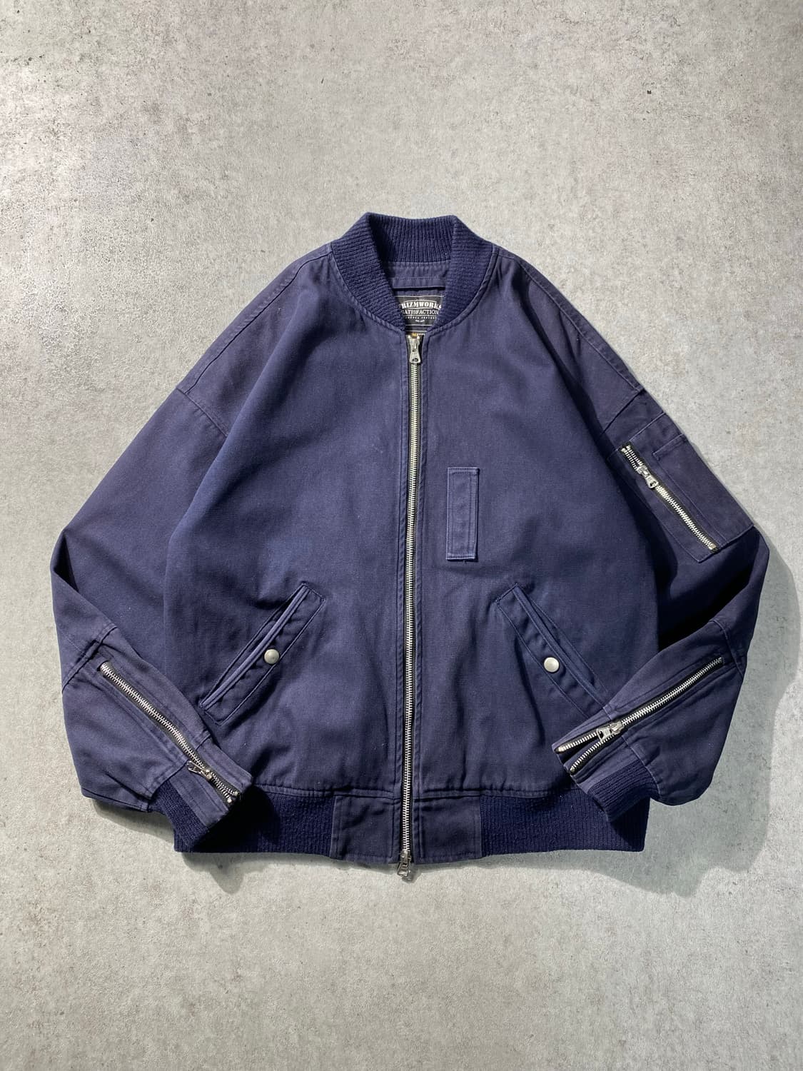 [M] 프리즘웍스 투웨이 네이비 코튼 MA-1 자켓 상품이미지4