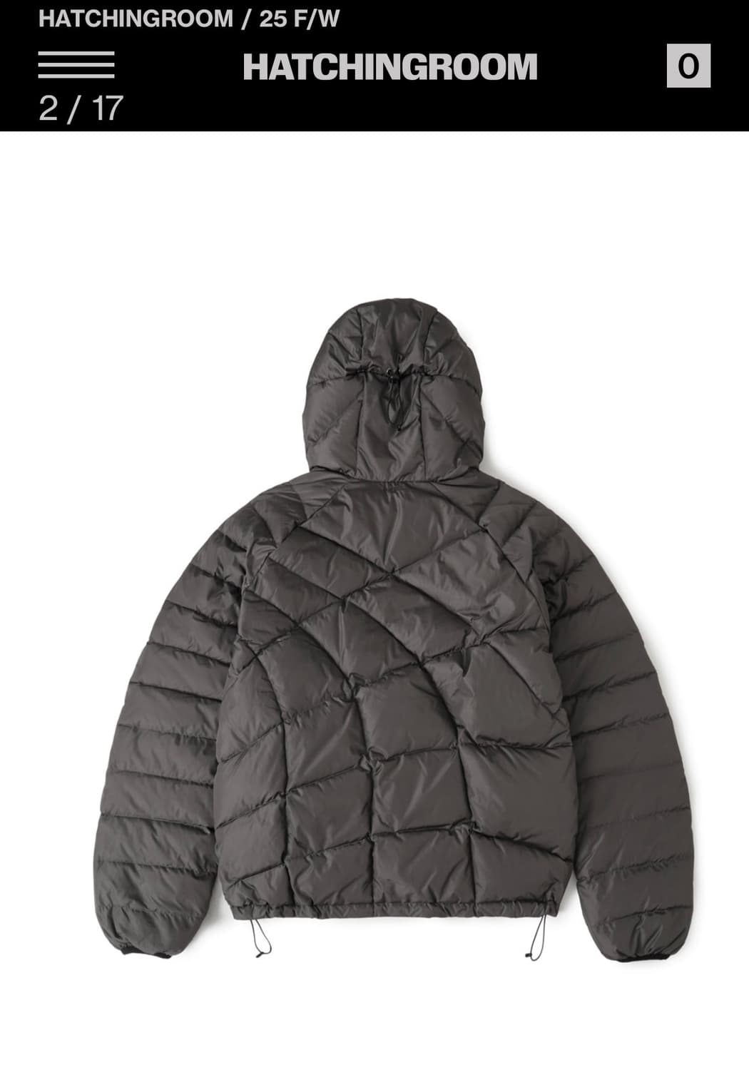25FW Web Goose Down Puffer Jacket Mud차콜 상품이미지3