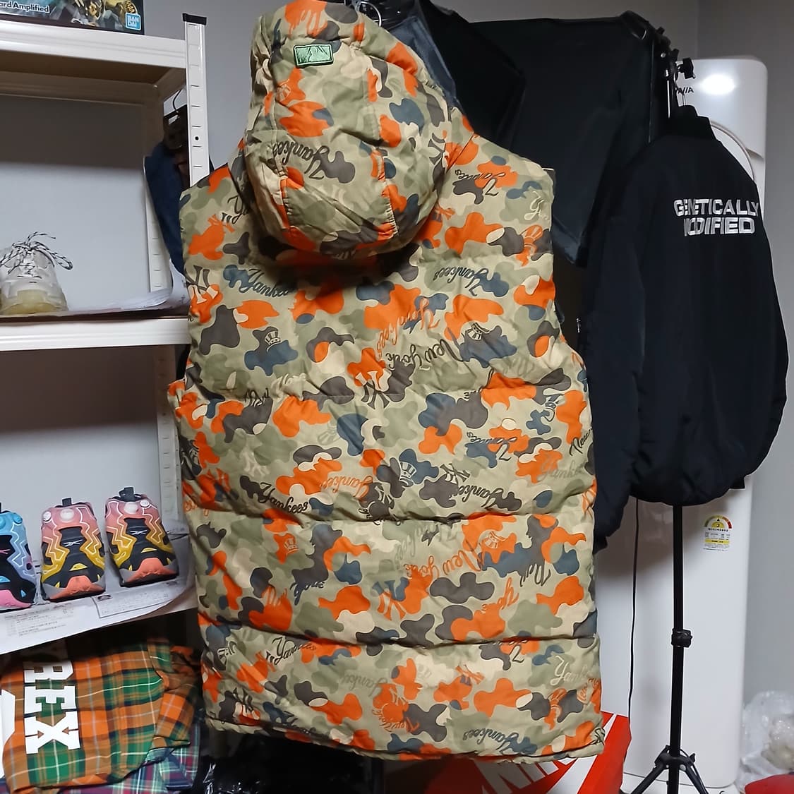 mlb 엠엘비 카모 조끼 패딩 자켓  스키 스노보드 상품이미지2