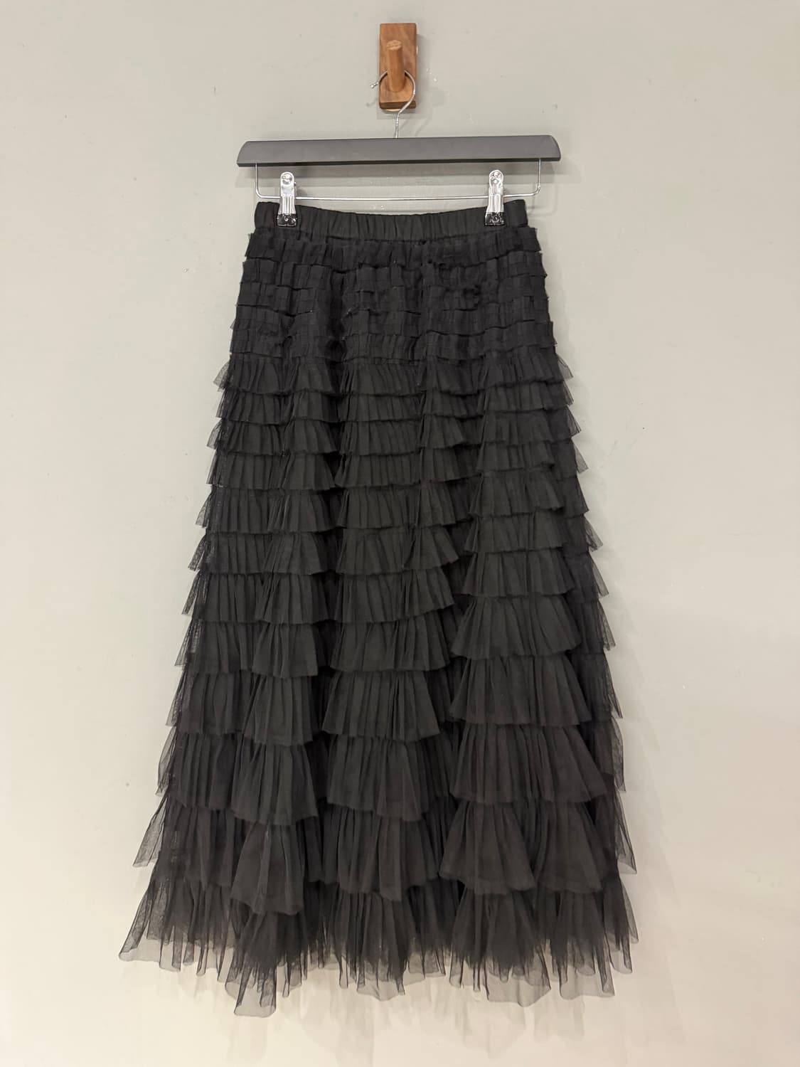 layered tulle detail long skirt 상품이미지5