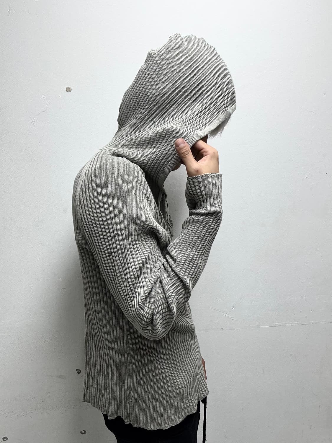 Loose-Fit Grey 2-way Hoodie zip up 상품이미지3