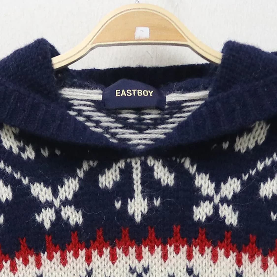 이스트보이 눈꽃패턴 울 후드 니트 61510 상품이미지3