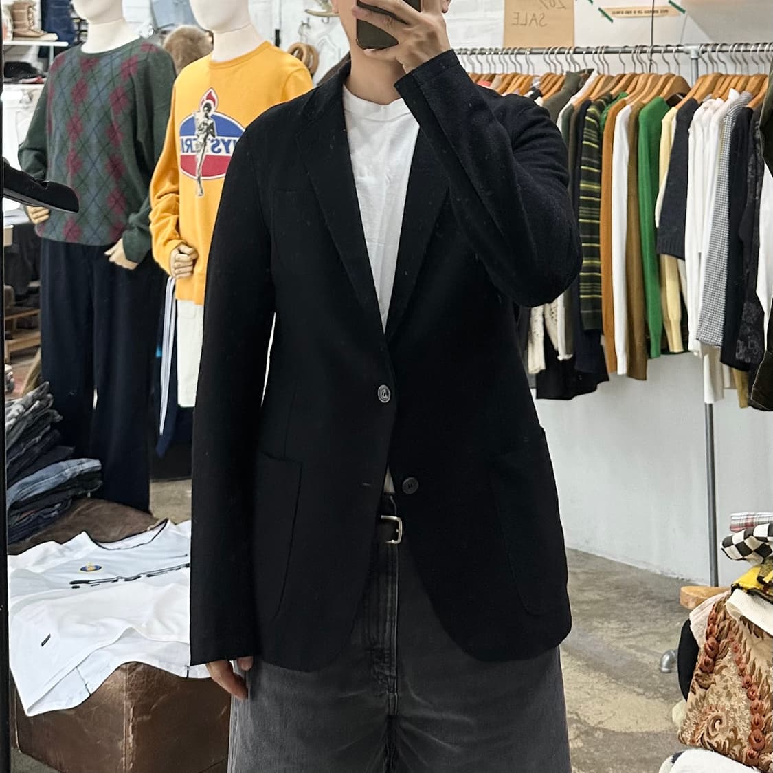 (착용컷) ARMANI 울 블레이져 (남성용 98) 상품이미지3