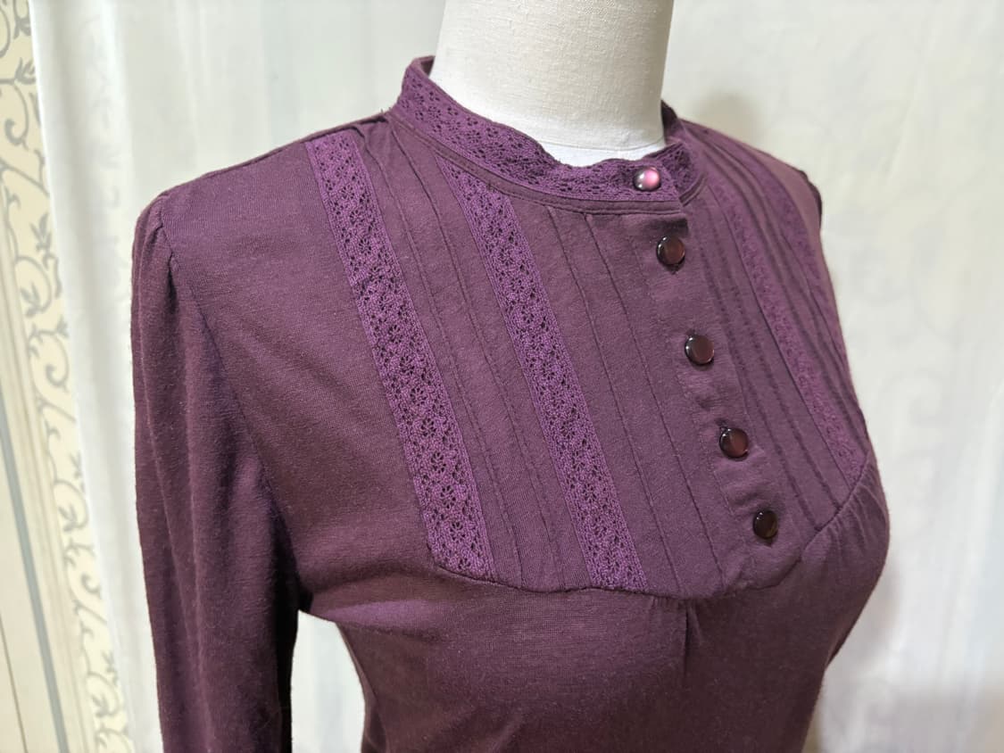 버건디 고딕 긴팔티셔츠 상품이미지2