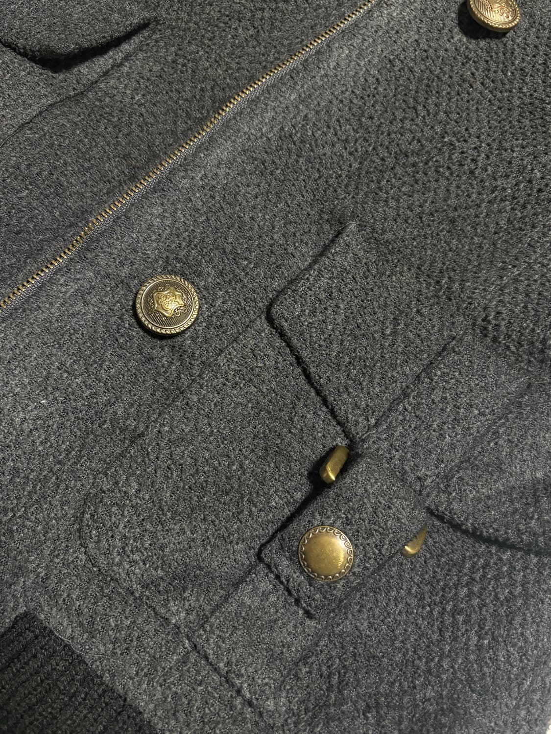 큐빈티지 퍼후드집업 포켓점퍼자켓 니혼진 무채색 상품이미지4