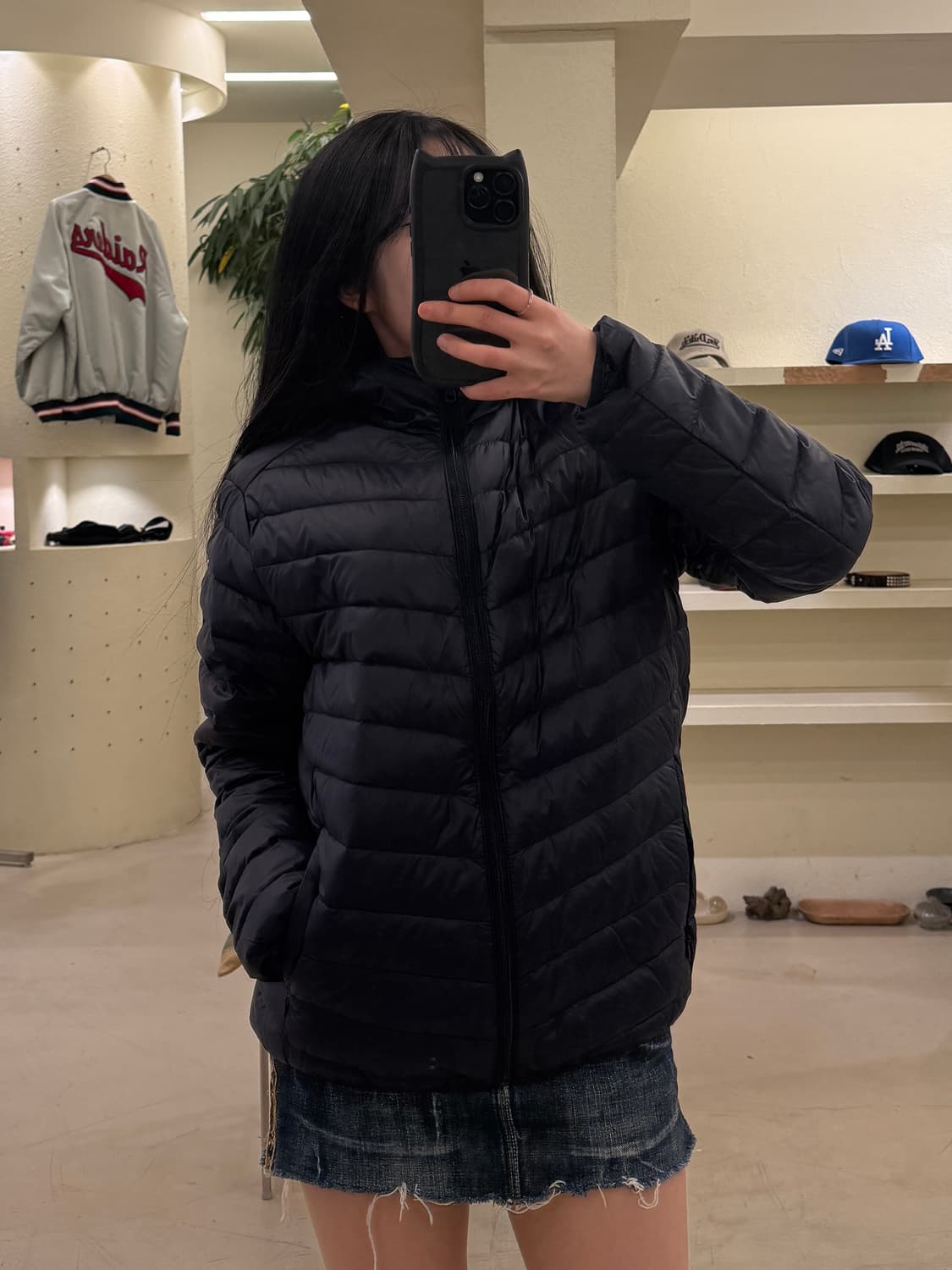 빈티지 네이비 경량 패딩 U84 상품이미지1