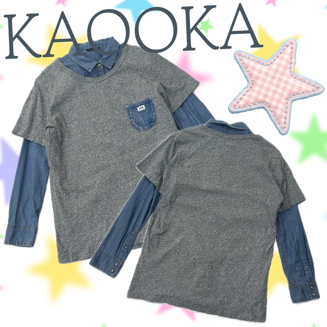 👖재팬 Lee 데님 레이어드 코디세트👖 셔츠 반팔티셔츠 빈티지 상품이미지1