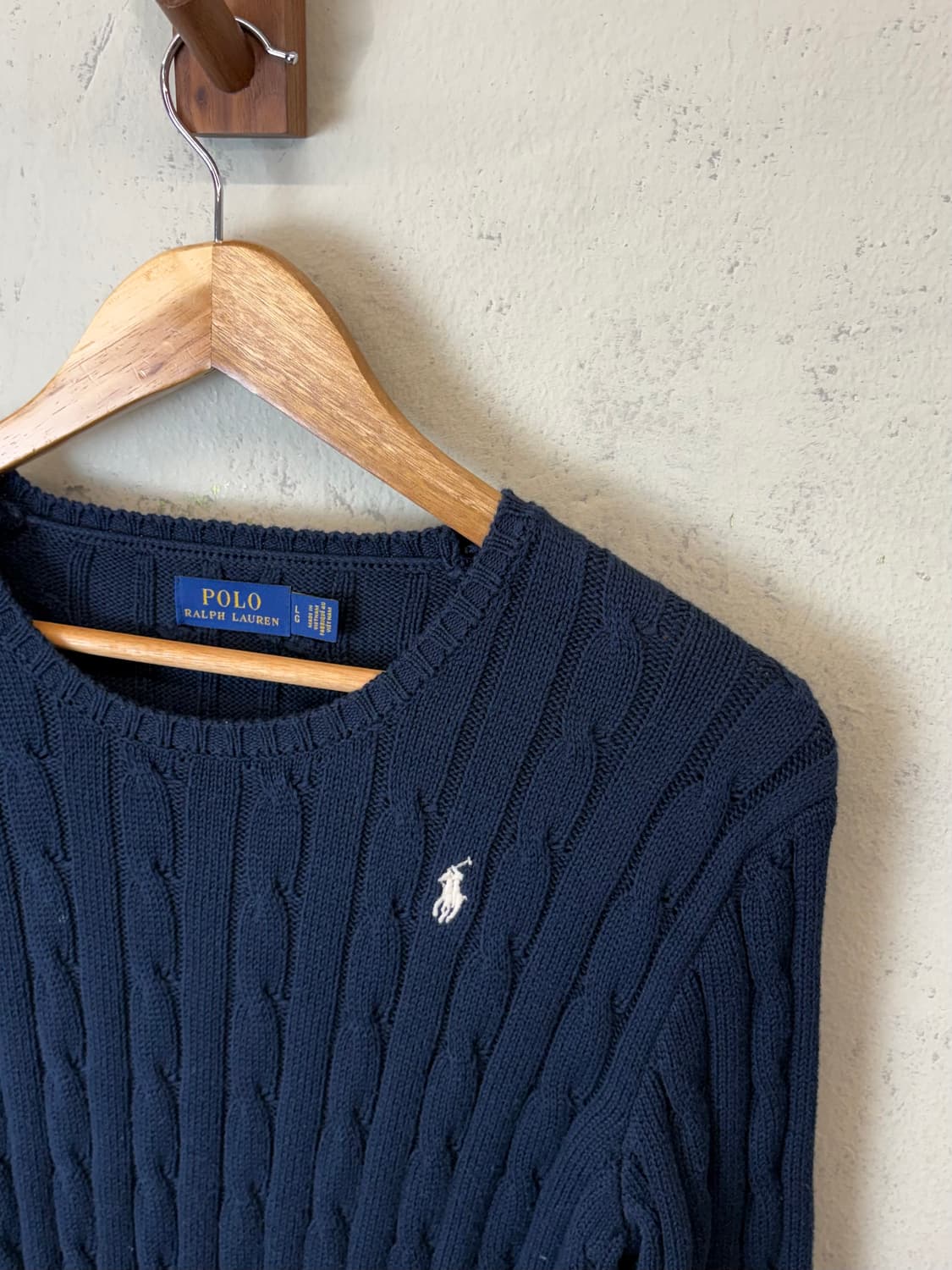 폴로랄프로렌 케이블 니트 네이비 상품이미지3