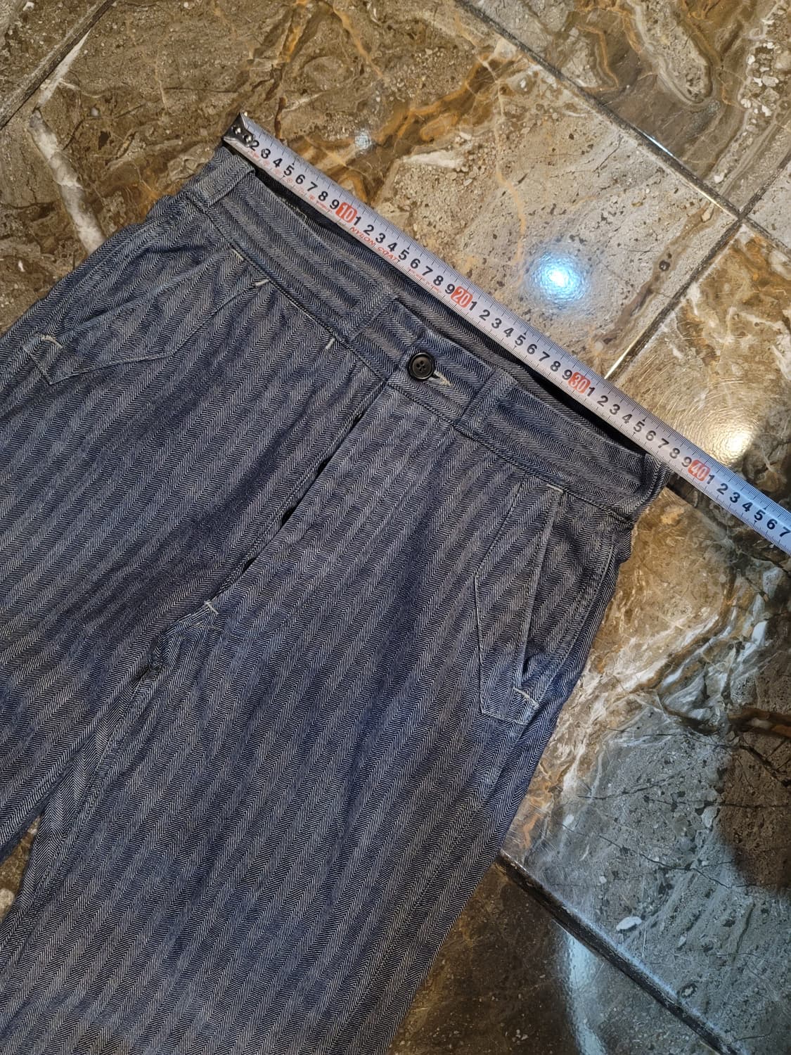 웨어하우스 덕디거 블루 헤링본 워크 팬츠 상품이미지5