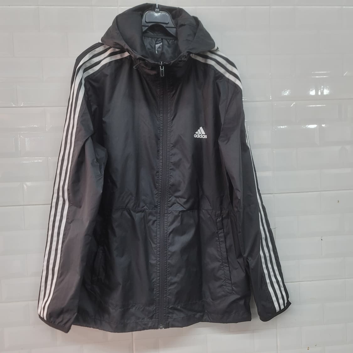 아디다스 삼선 바람막이 후드집업 상품이미지1