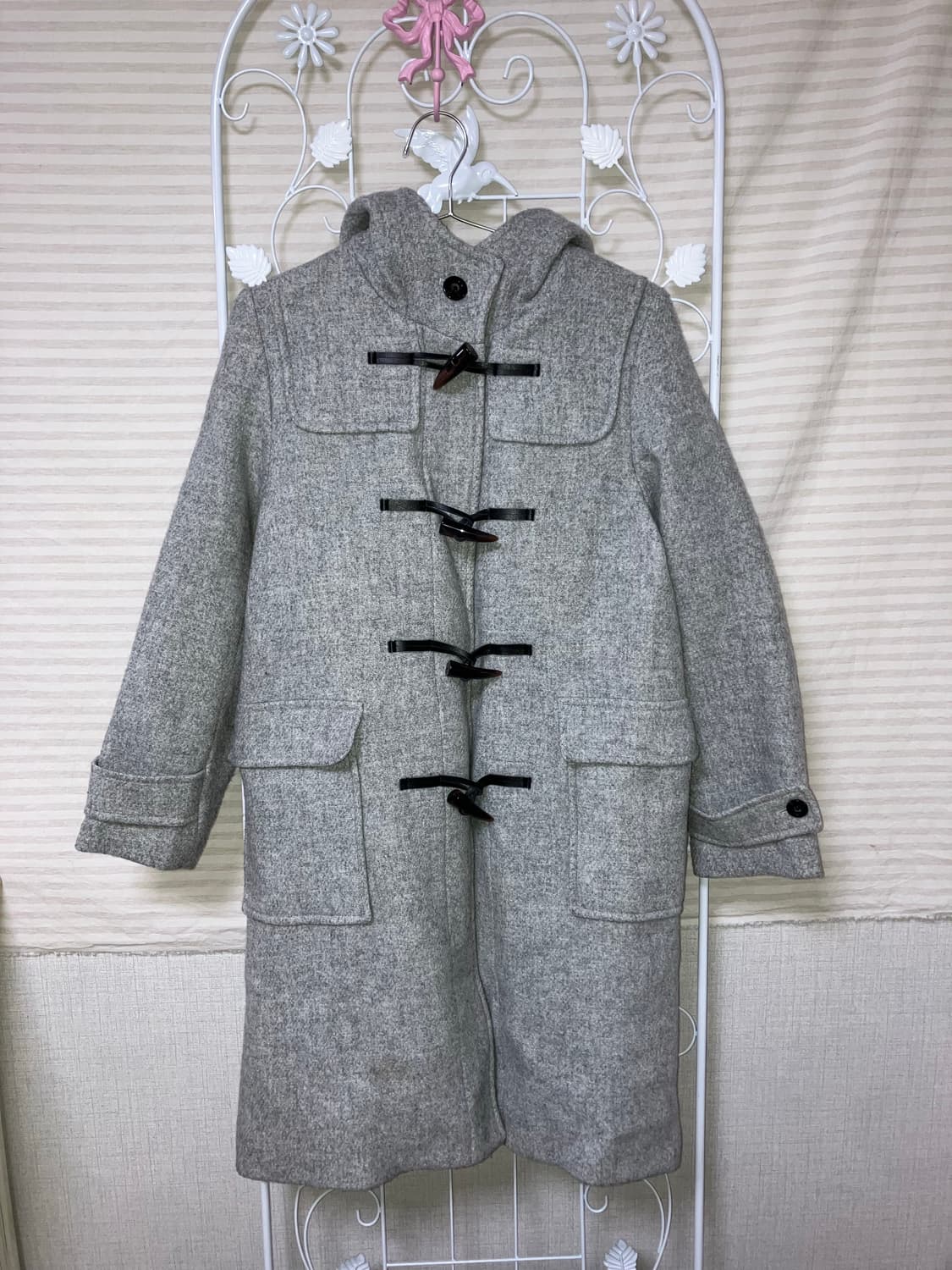 jpn vintage 차콜 떡볶이 롱코트 y2k 스트릿 갸루 펑키 상품이미지1