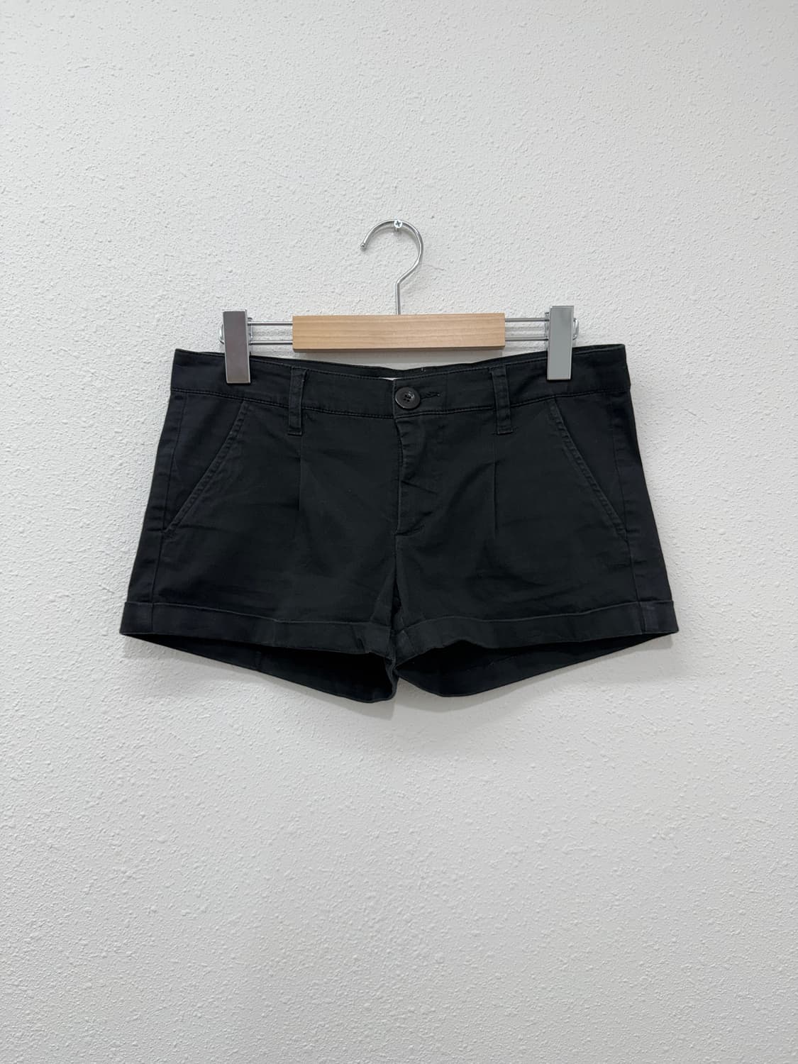 빈티지 Forever 21 블랙 로우라이즈 갸루 숏 팬츠 상품이미지1