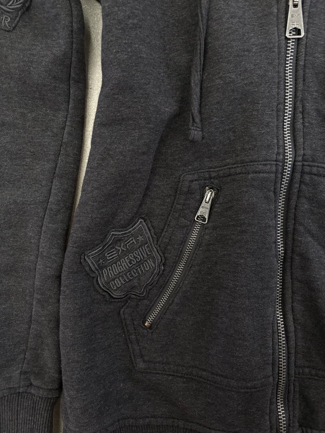 해골 패치 후드집업 상품이미지4