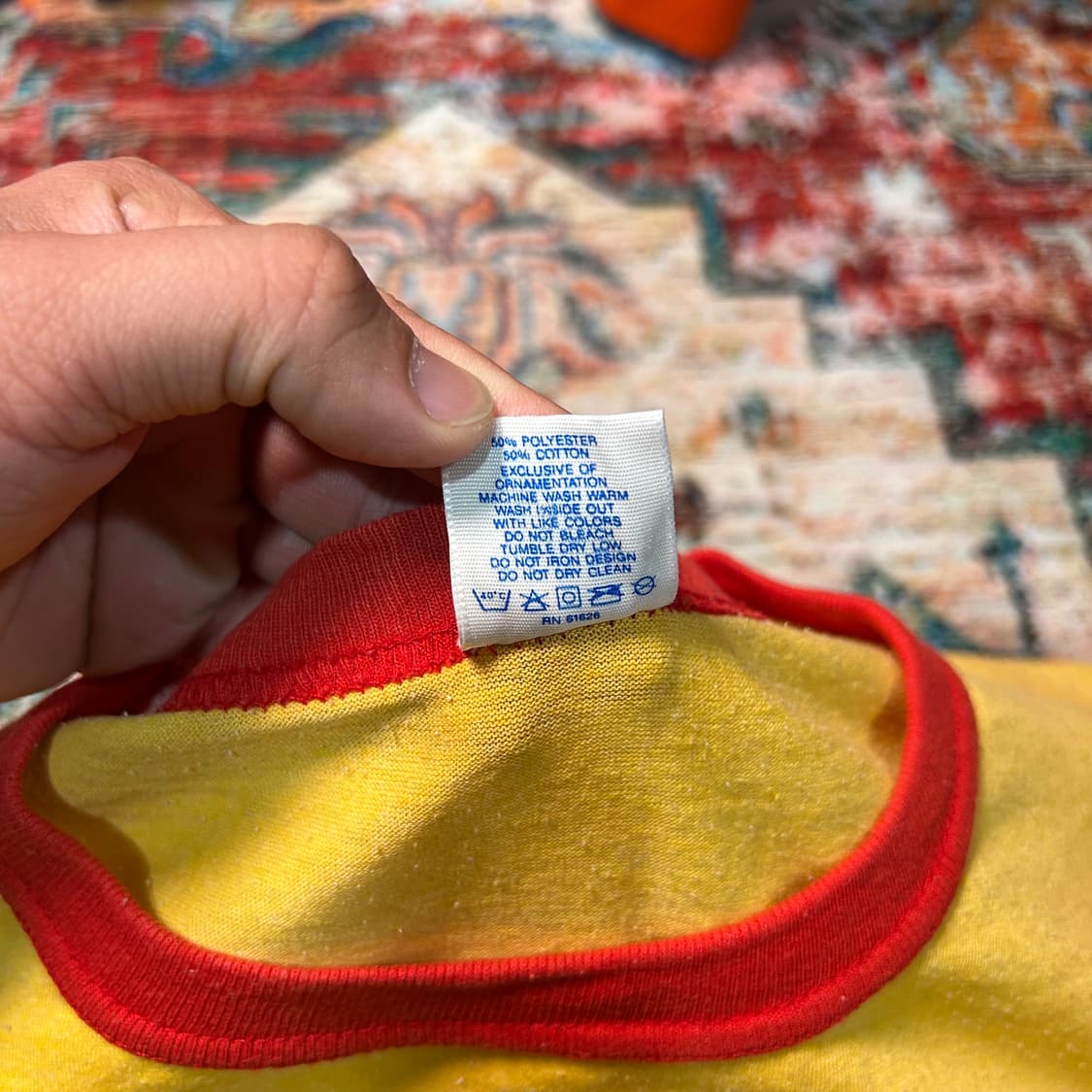 [XL]80s made in usa 50/50 벨바쉰 미키 마우스 링거티 상품이미지4