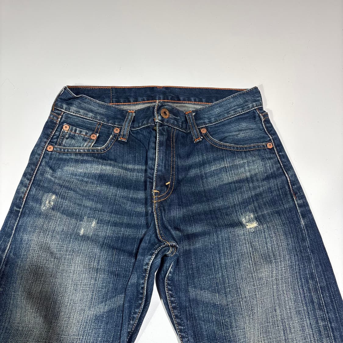 리바이스 523 진청 워싱 데님팬츠 상품이미지4