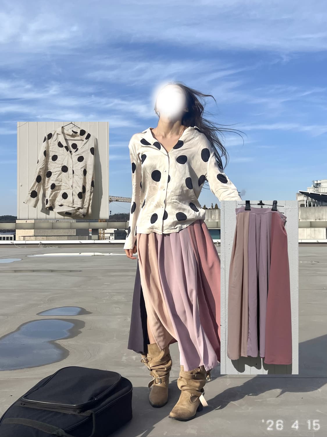 Color Block Skirt 컬러 블록 스커트 상품이미지4