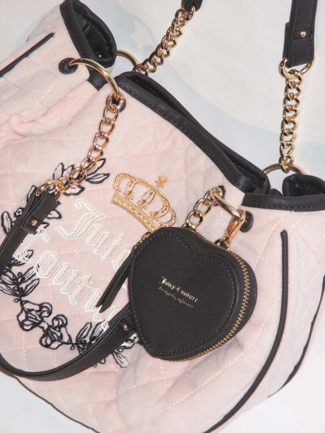 쥬시 꾸뛰르 베이비핑크 퀼팅 킹덤 숄더백 + 코인 월렛 상품이미지2