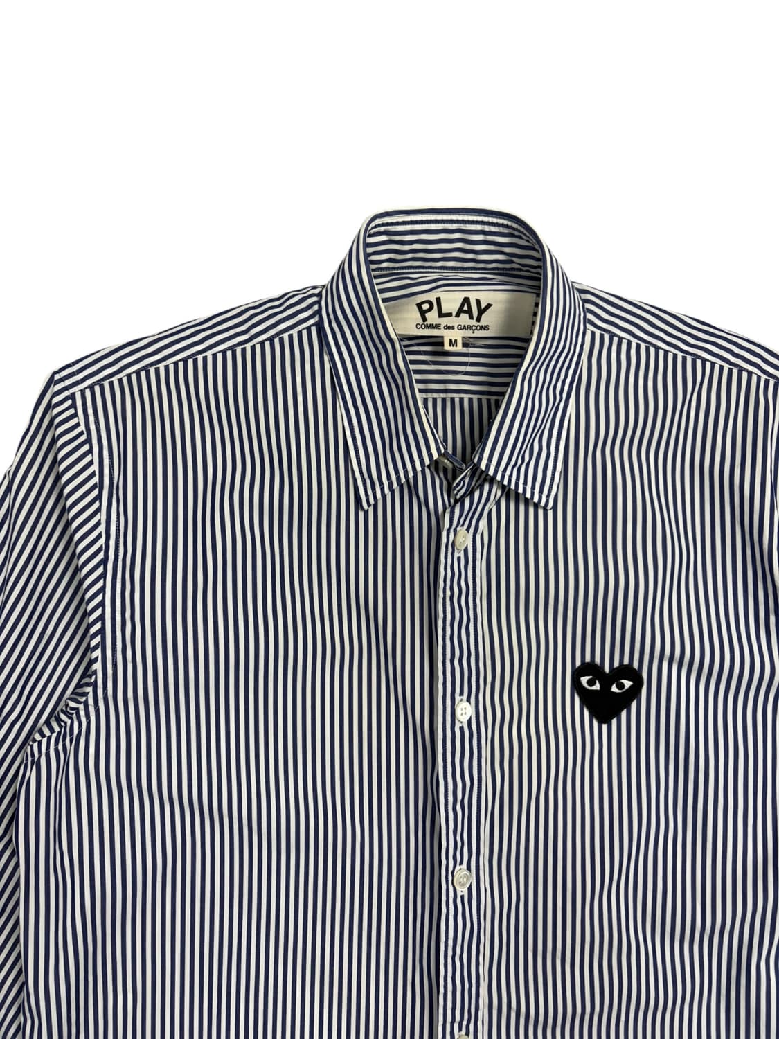 꼼데가르송 스트라이프 셔츠 블랙 하트 상품이미지4
