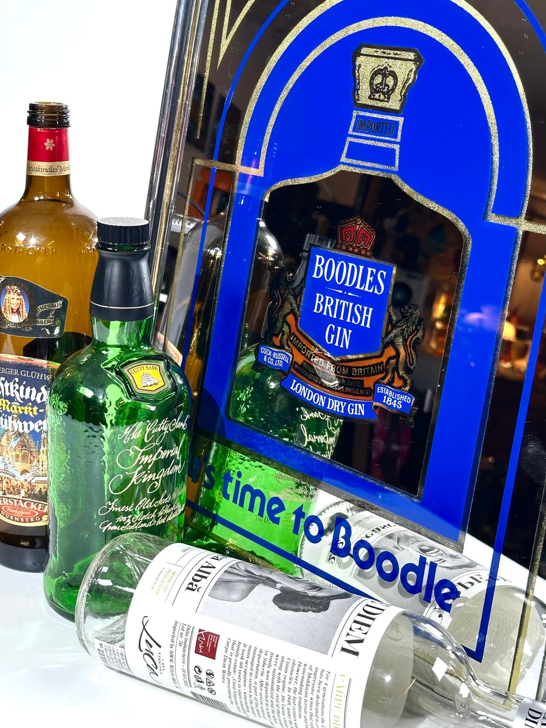 미국 빈티지 부들스 진 팝미러 거울 간판 상품이미지1