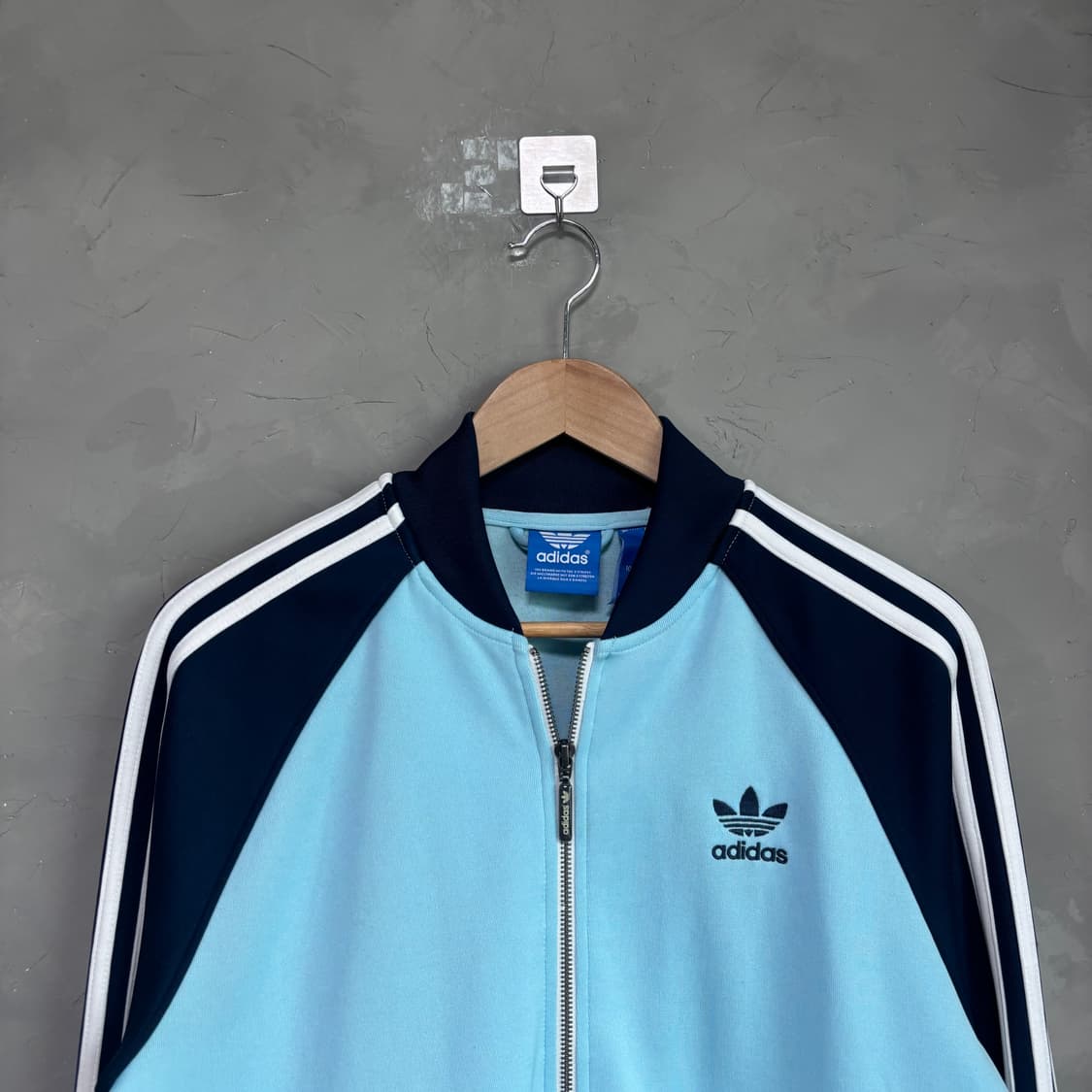 아디다스 슈퍼스타 져지 트랙탑 민트 하늘 네이비 상품이미지2