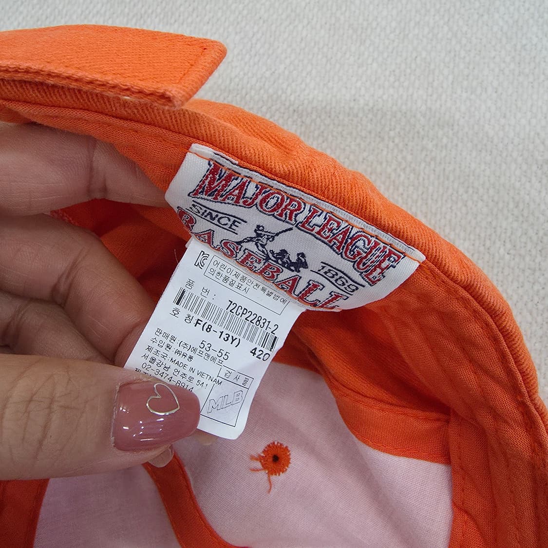 [F] 엠엘비 오렌지 볼캡 야구 모자 1223J1 상품이미지6