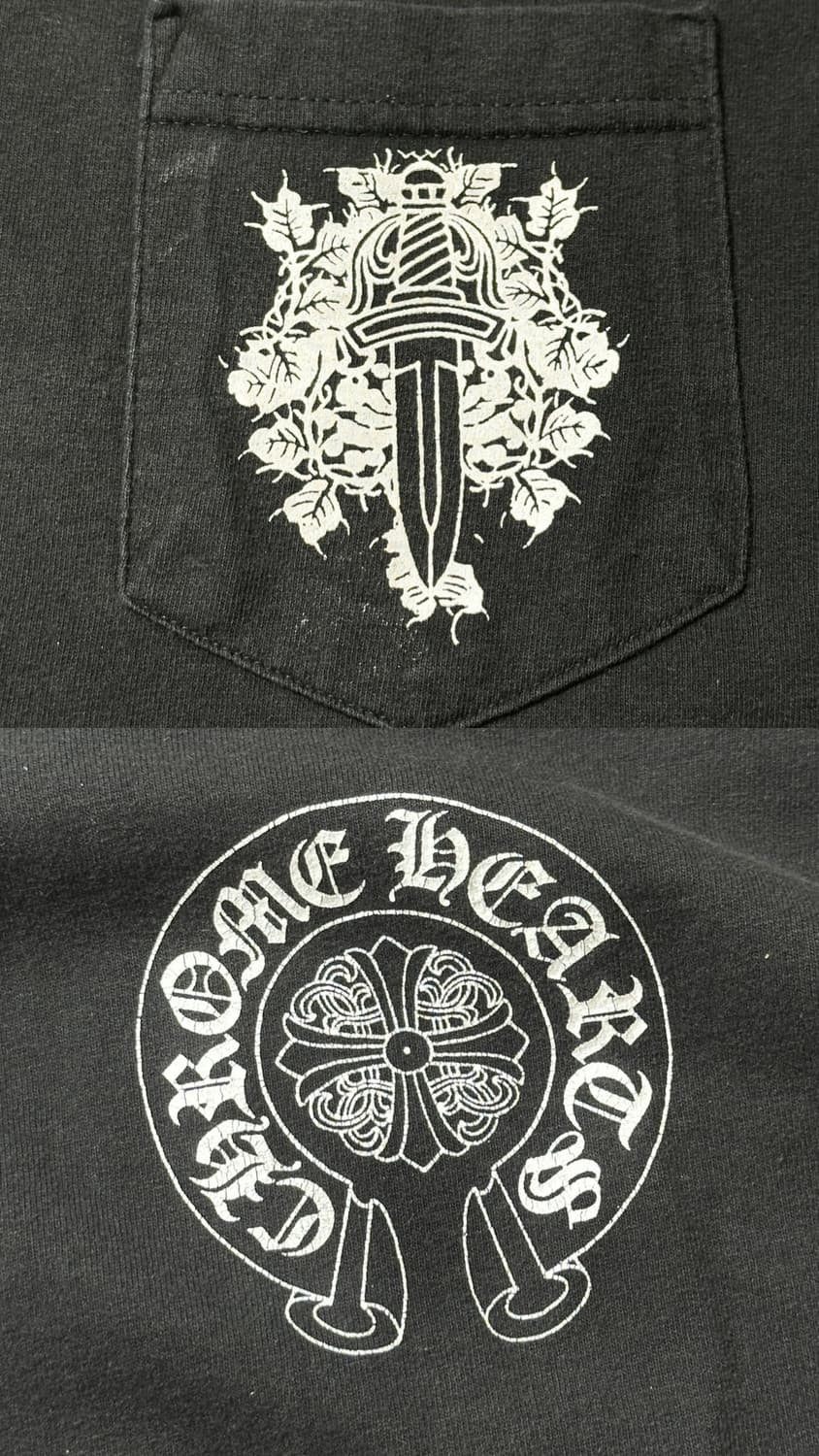 90’s 올드 크롬하츠 플로랄 롱슬리브 티셔츠 USA Made 상품이미지9