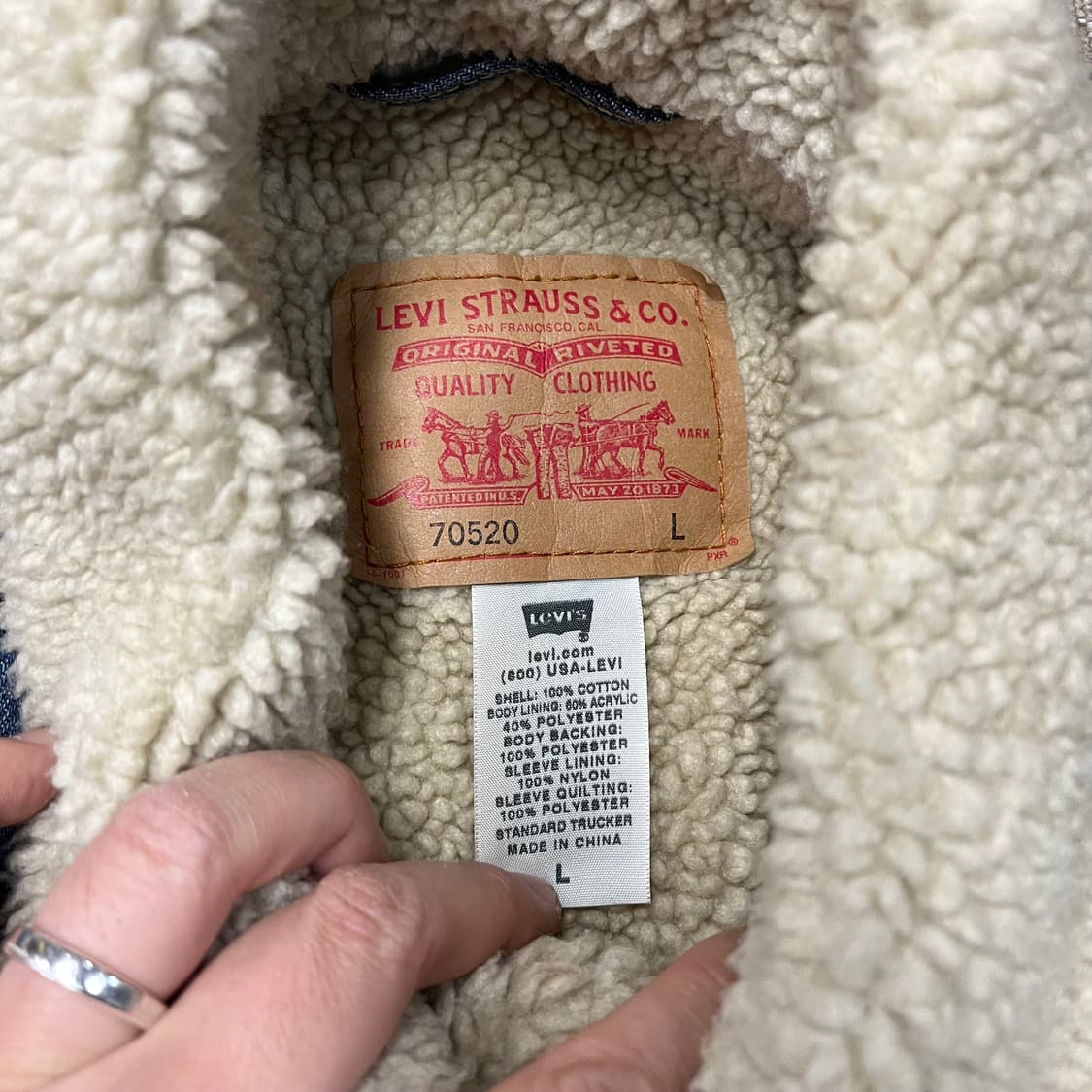 리바이스 양털 데님자켓 상품이미지4