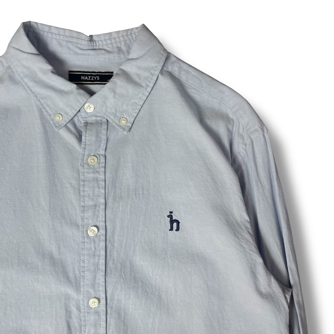 헤지스 미니자수로고 스카이블루 코튼 셔츠 105 상품이미지3