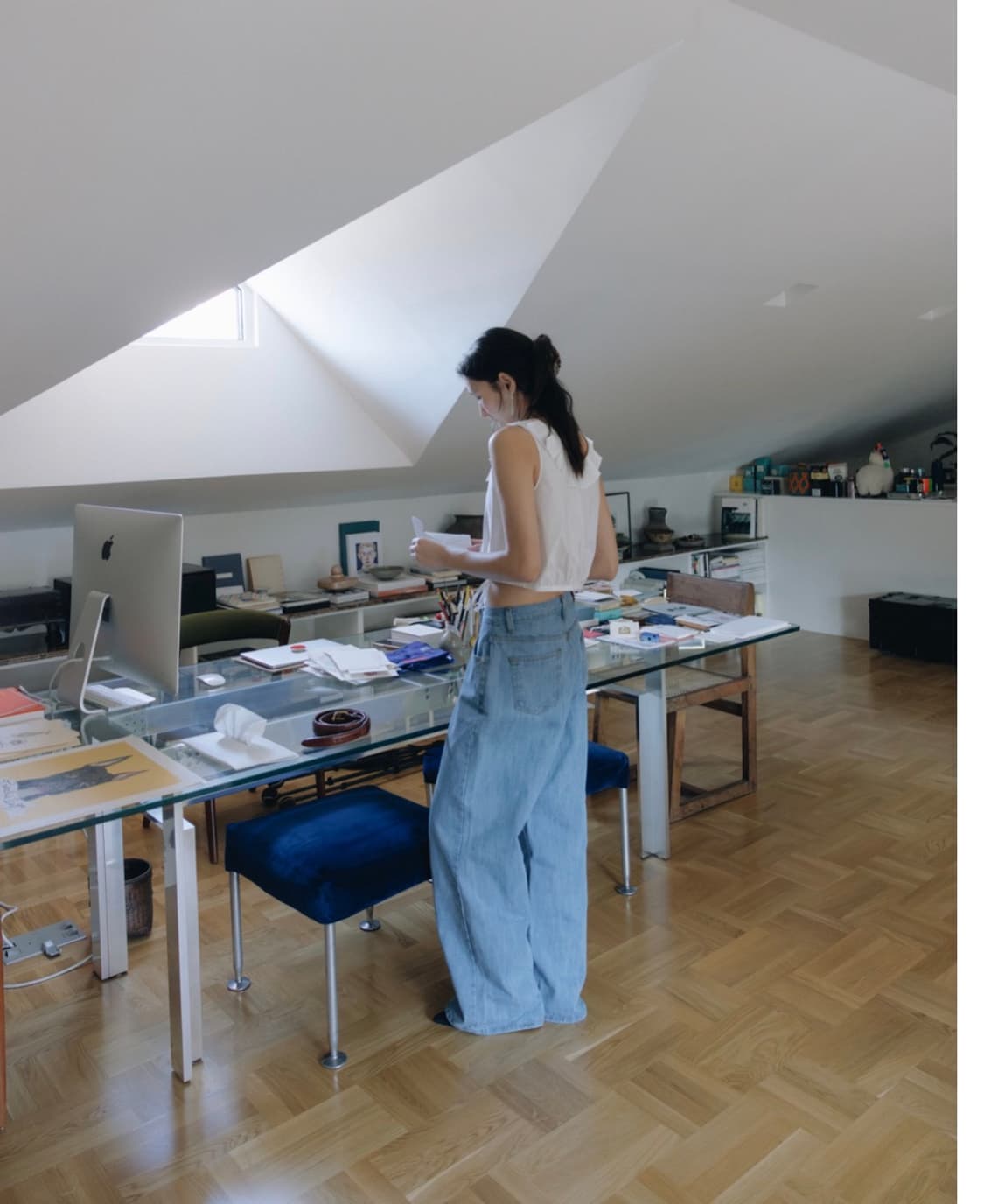 새상품) 파르벵 farven 워시드 와플 데님 팬츠 M 상품이미지9