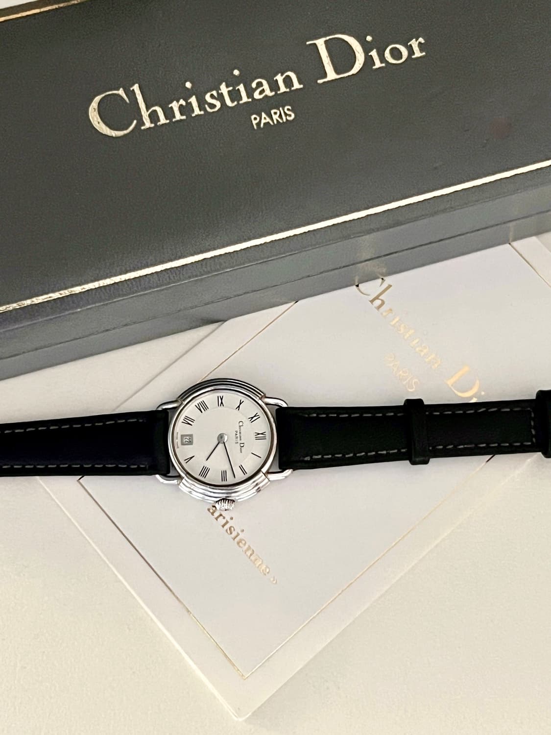 Christian Dior 디올 실버 라운드 데이트 시계 상품이미지5