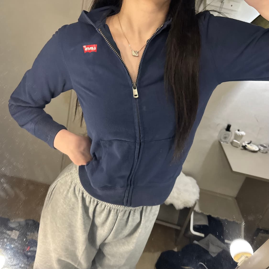 리바이스 네이비 후드집업 💙 상품이미지1