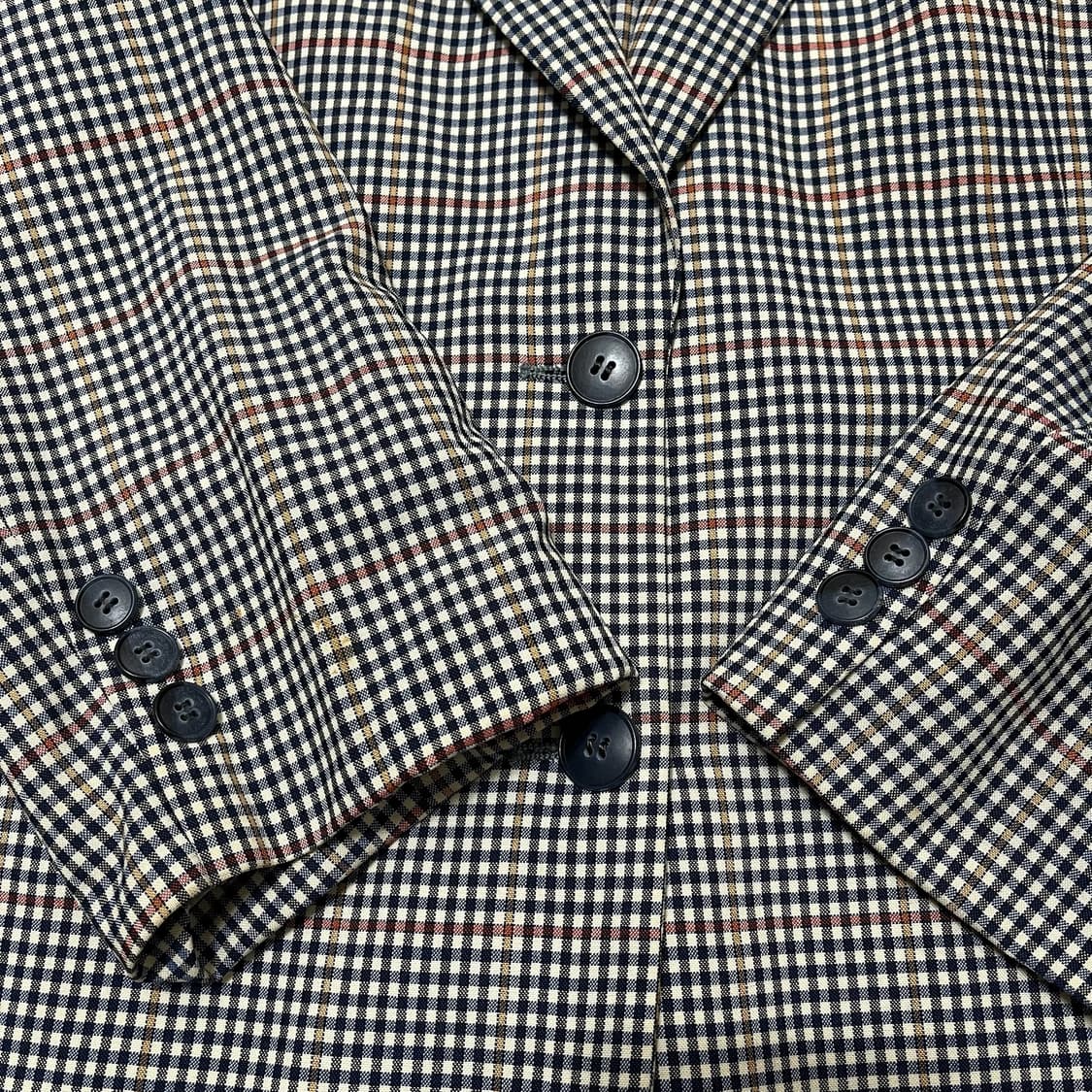 닥스 체크 블레이저 테일러드 정장자켓 [네이비/브라운] 94-165 상품이미지4