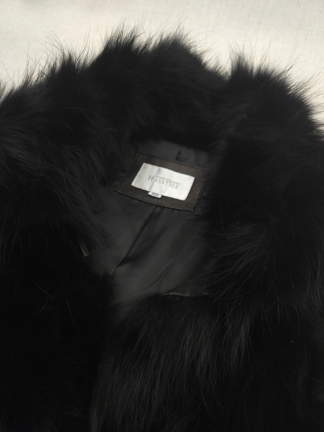 HASSTIGE 블랙 양가죽 퍼 코트 상품이미지2