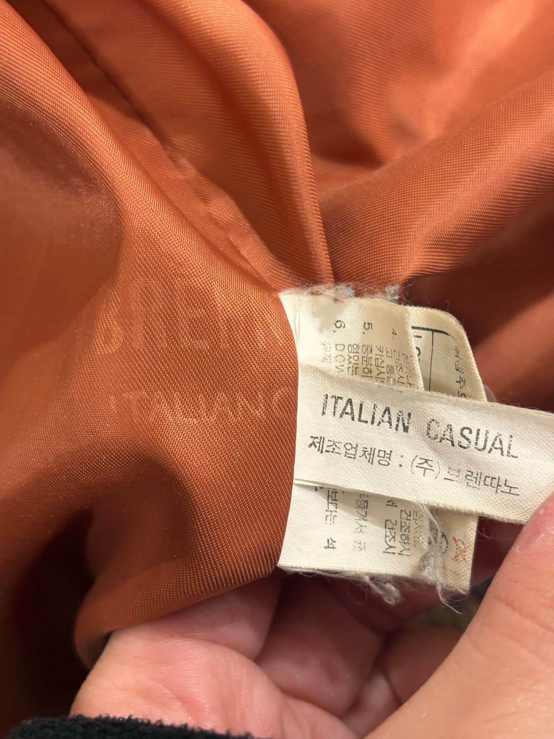 BRENNTANO 패딩 이탈리아 빈티지 남녀공용 패딩 주황색 상품이미지9