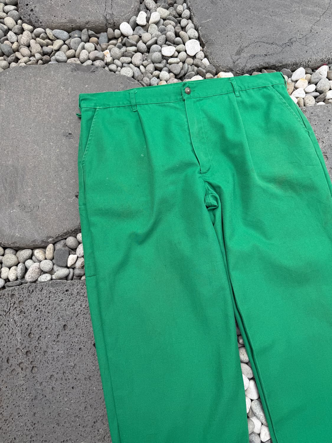 1990s TSD KELLY GREEN FRENCH 그린 프렌치워크팬츠 상품이미지5