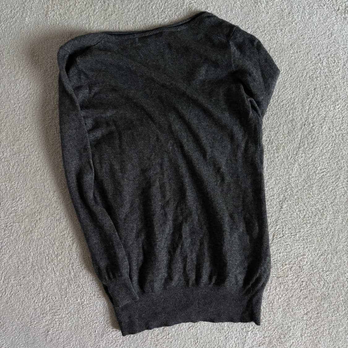 일본빈티지 green label relaxing 차콜 작사 브이넥 니트 상품이미지5