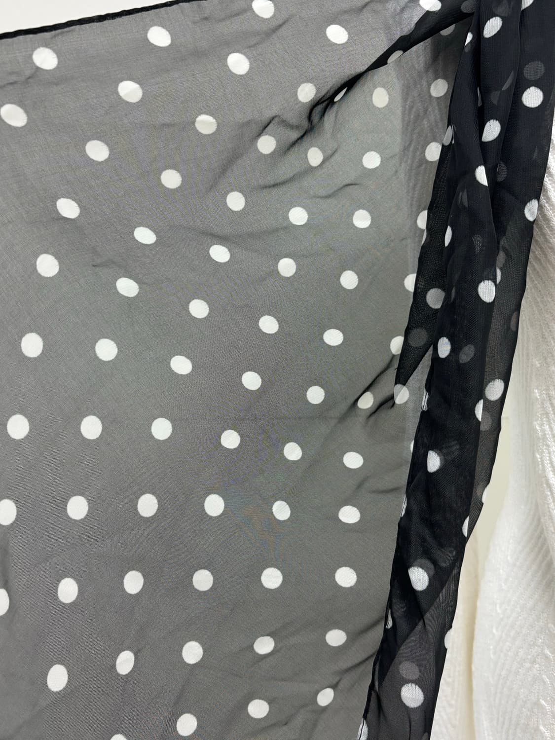 빈티지 블랙 도트 머플러 스카프 상품이미지2