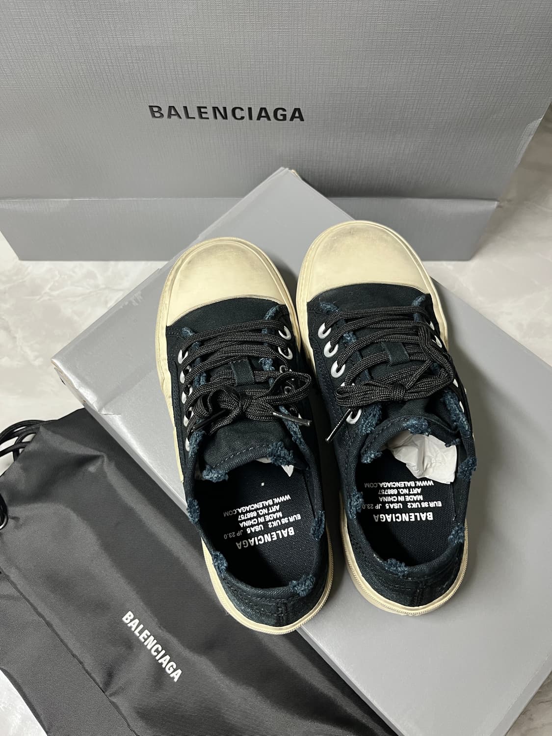 발렌시아가 블랙스니커즈 35(230)새상품 상품이미지4