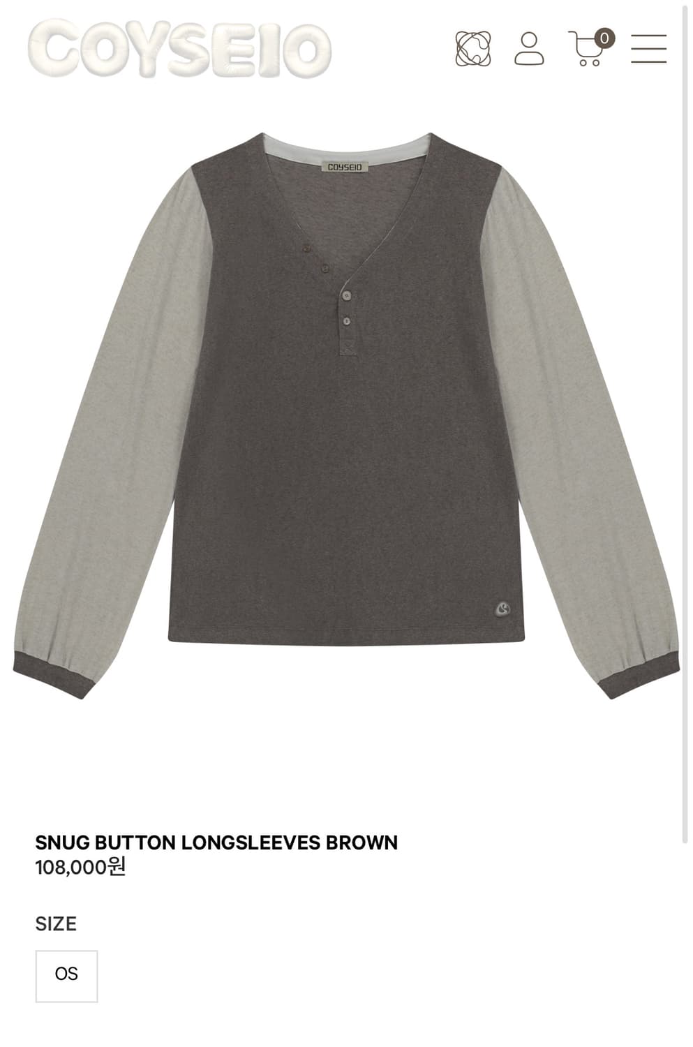 코이세이오 버튼 롱슬리브 상품이미지2