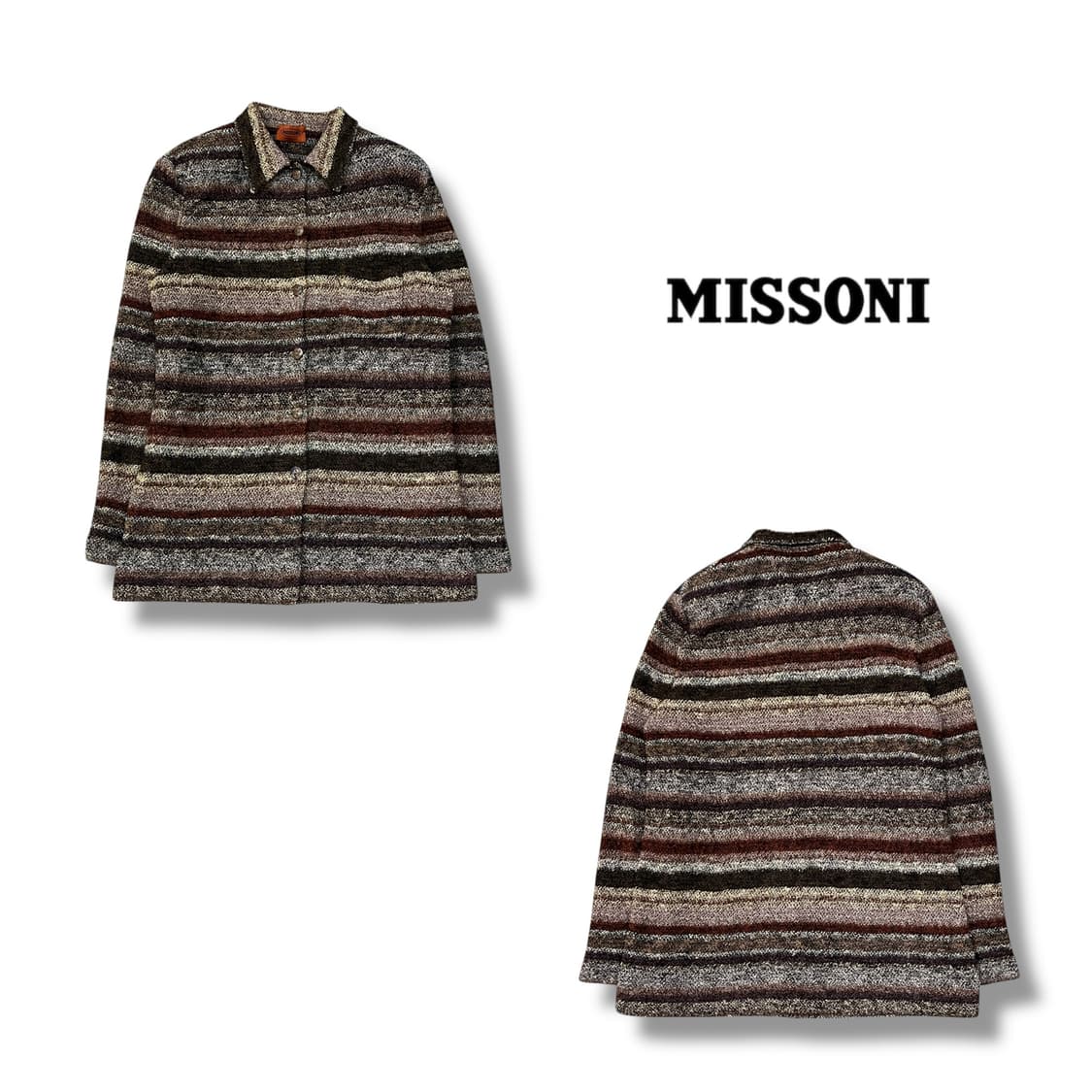  미쏘니 패턴 카라 가디건 y14343 상품이미지1