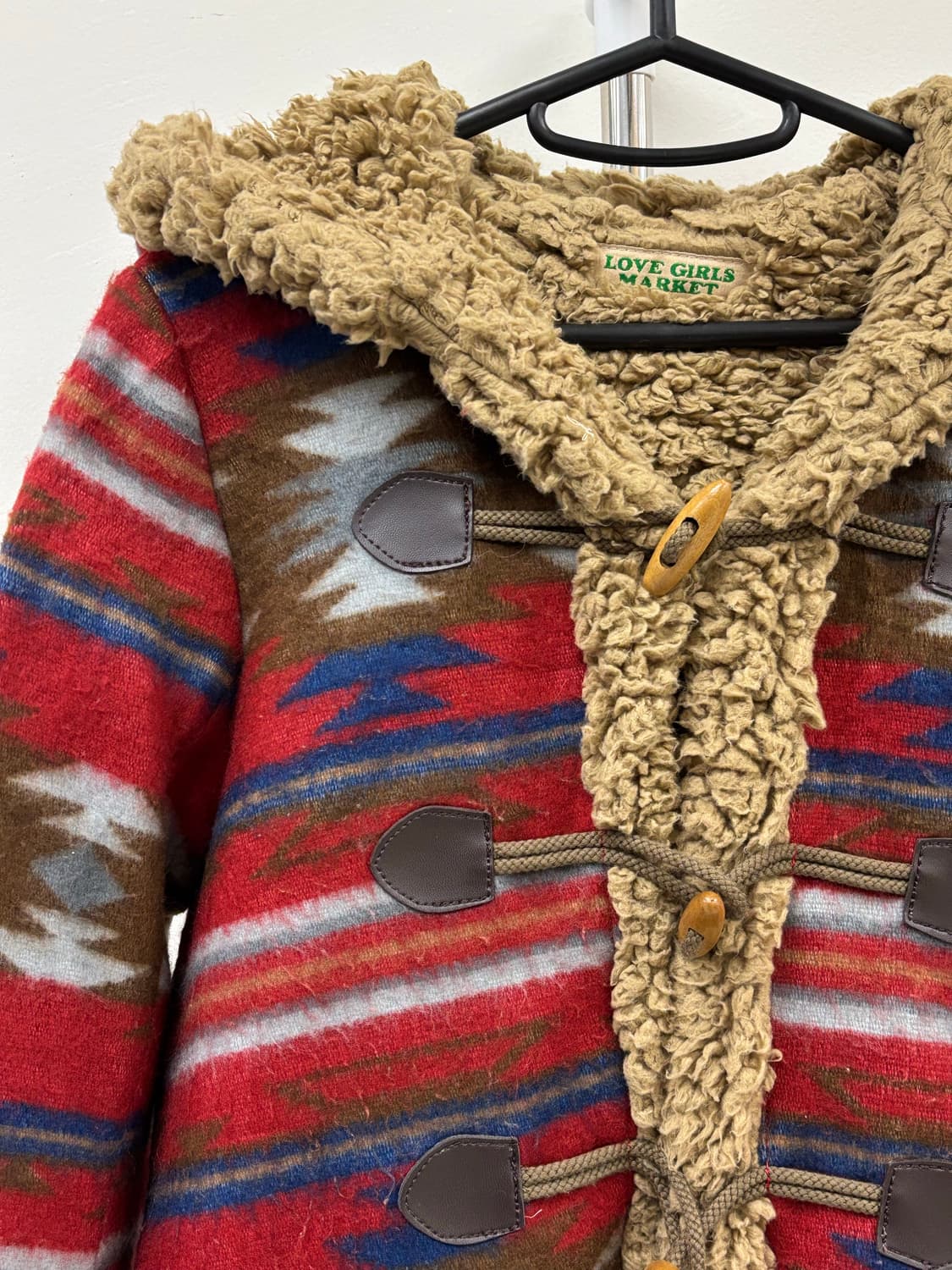 빈티지 노르딕 히피 더플 자켓 무스탕 상품이미지8