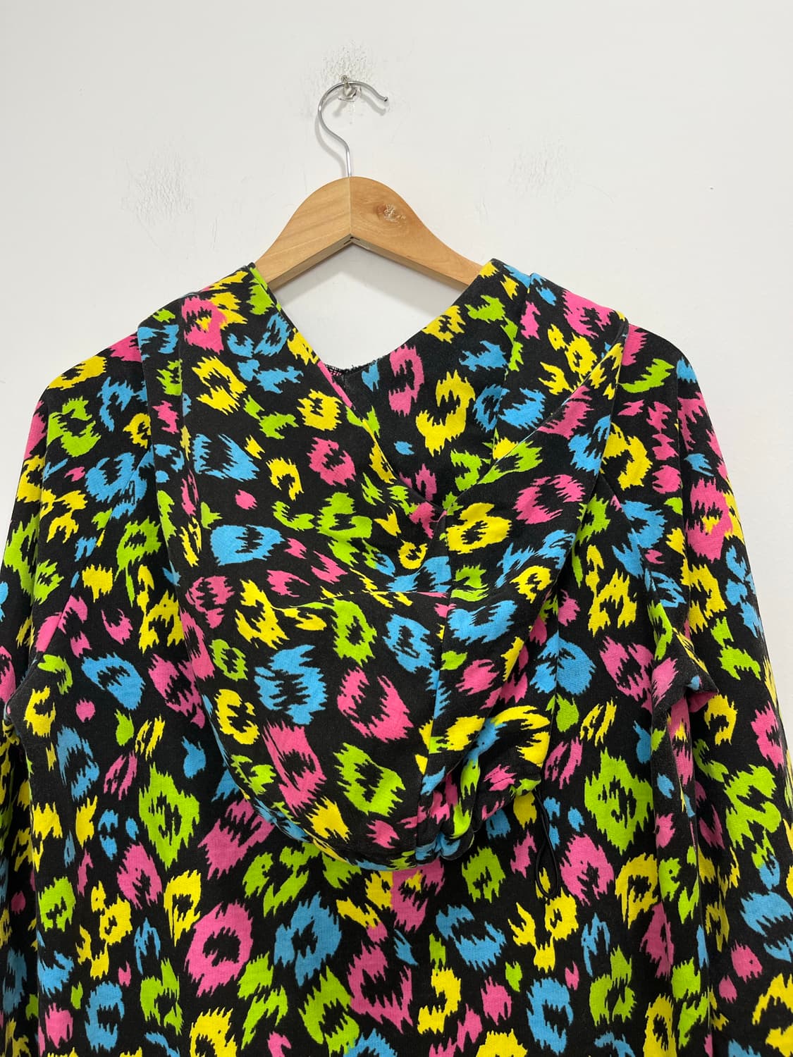 Y2k 갸루 레오파드 호피 넥워머 롱후드집업 상품이미지8