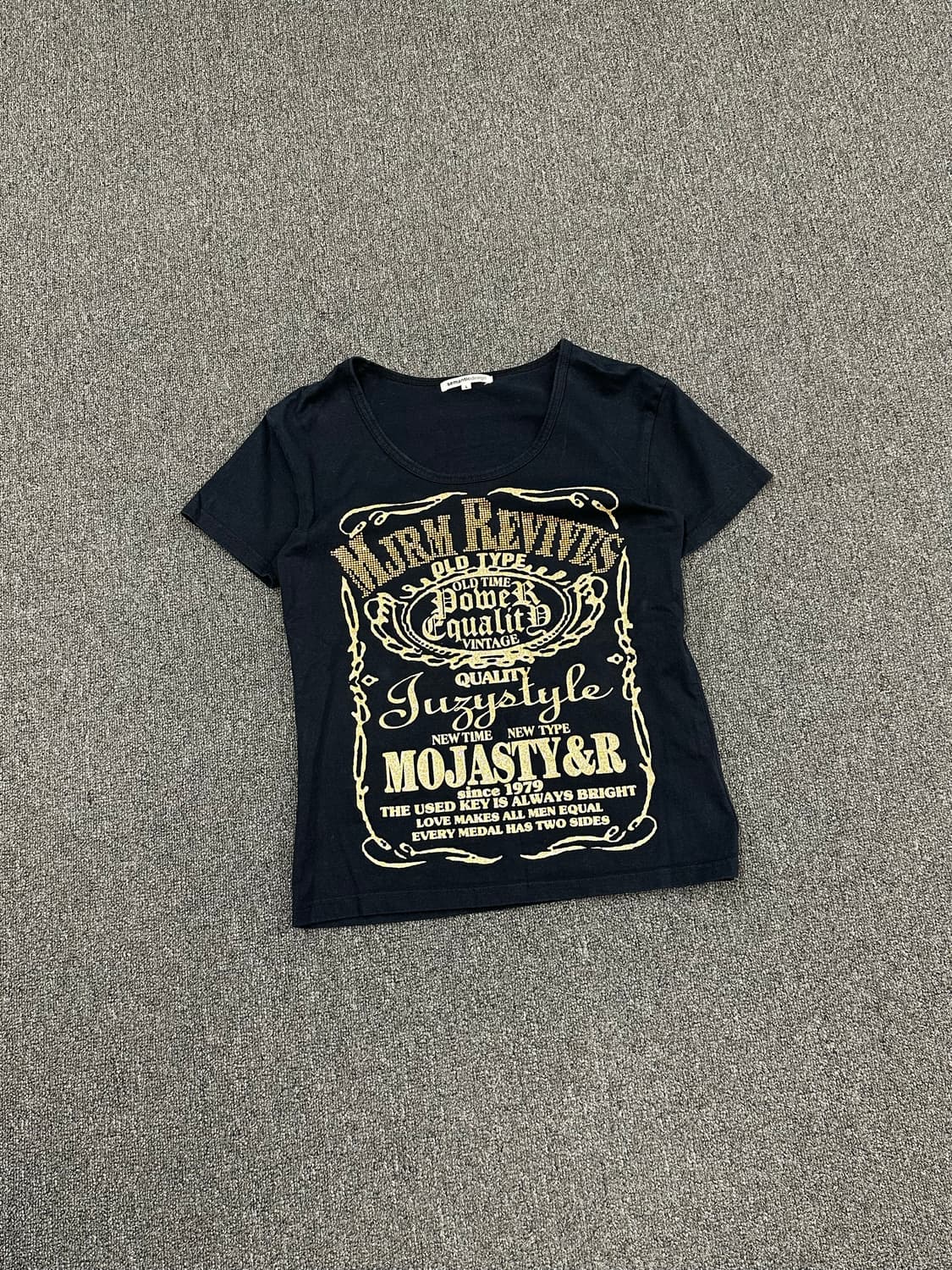 L)semantic Design vintage 여성 큐빅 반팔 상품이미지1