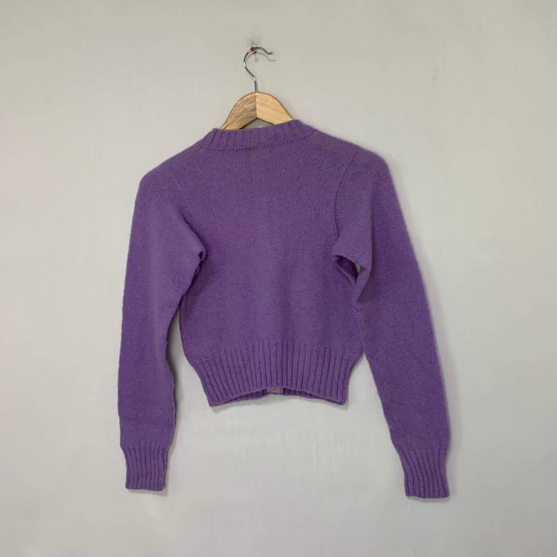 A.P.C. 아페쎄 크롭 니트 가디건 라이트퍼플 여성 S 빈티지 상품이미지4