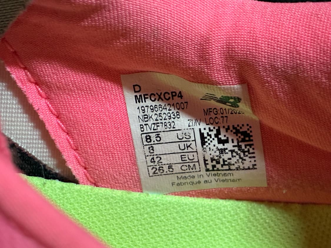 뉴발란스 퓨어셀 레벨 v4 울트라 핑크 블랙 - D 스탠다드 (265) 상품이미지4