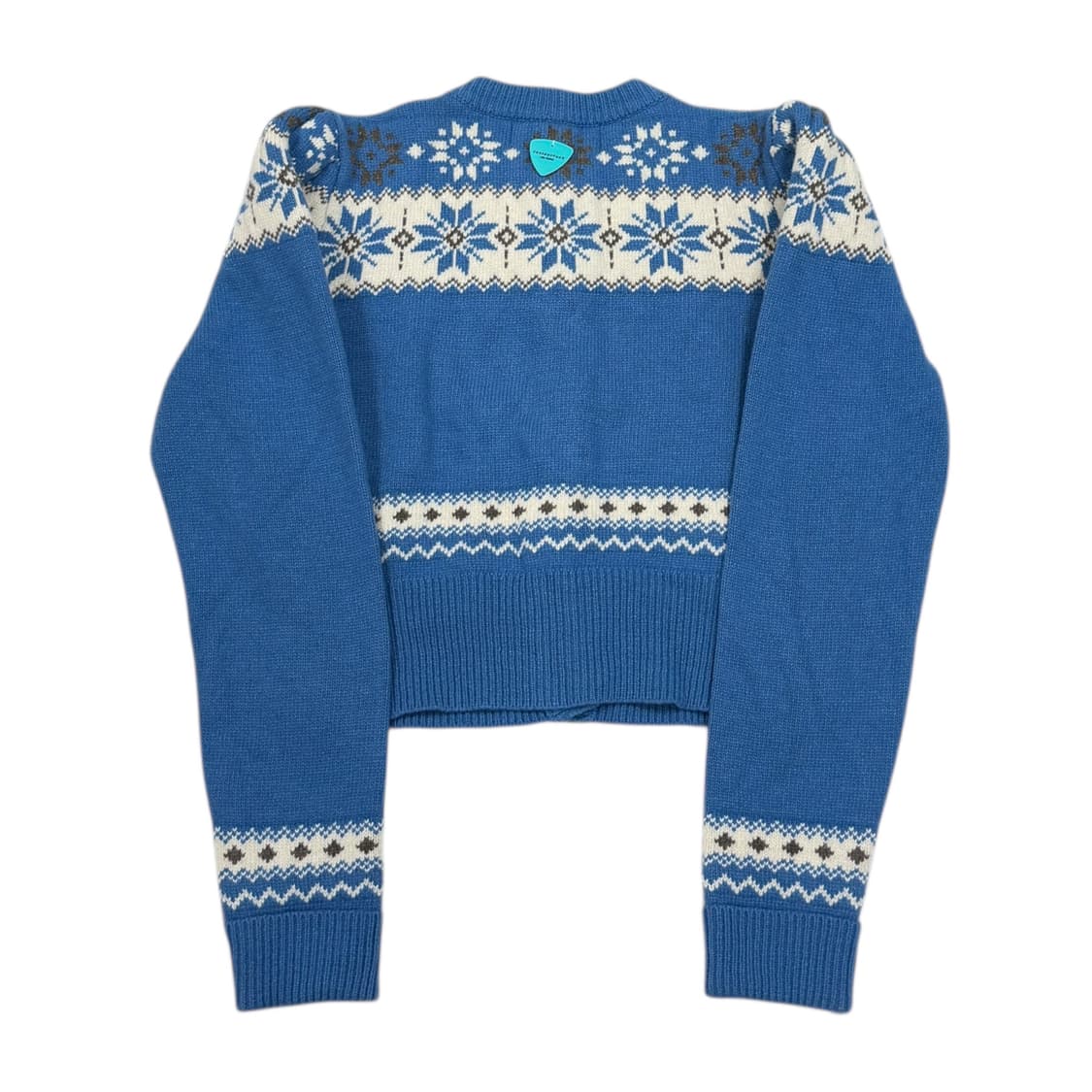 인스턴트펑크 자카드 울 가디건 블루 0 상품이미지3