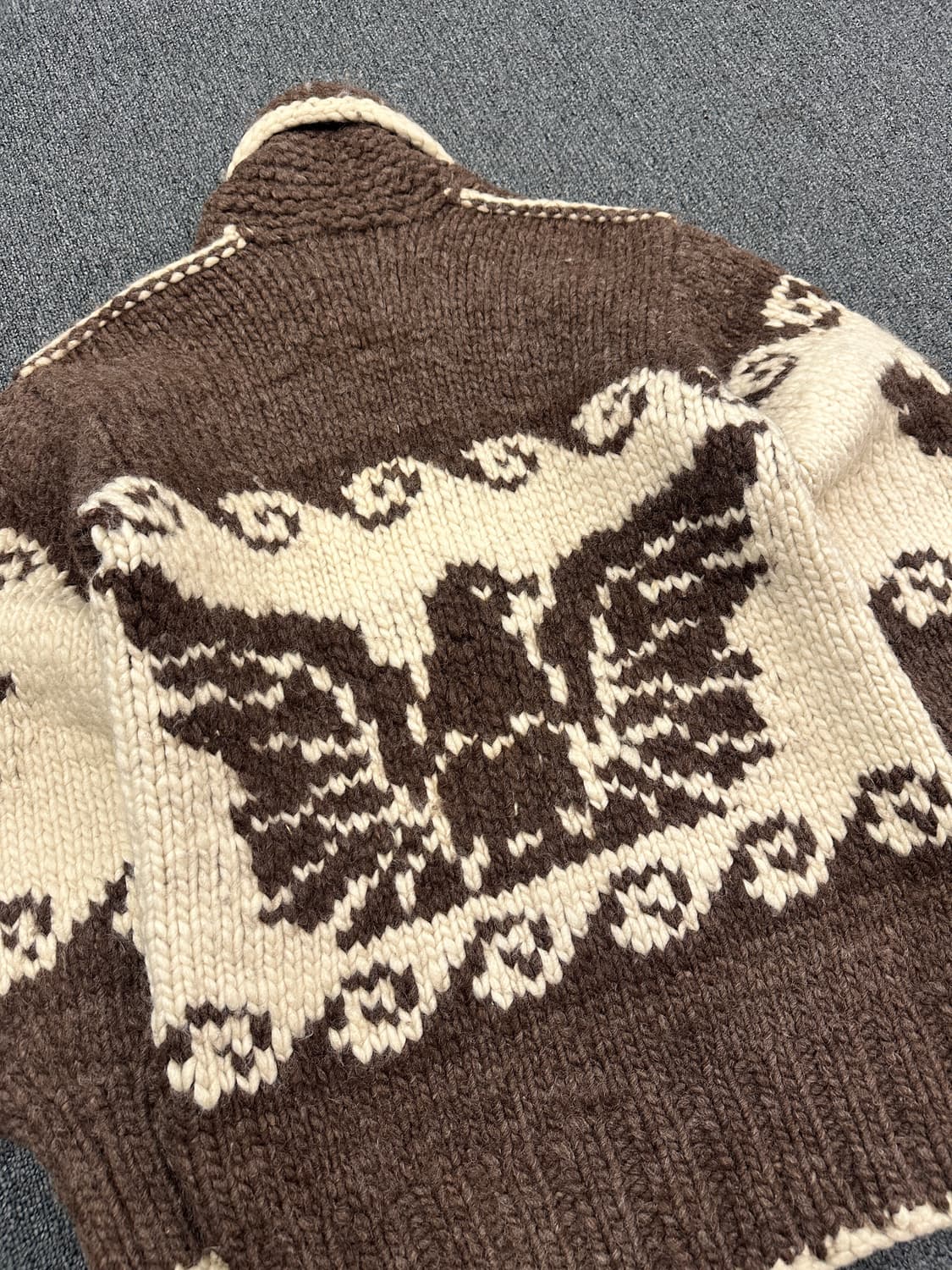 빈티지 코위찬 니트 집업 스웨터 상품이미지5